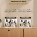 JOHOUSE 2 Pack 4 x 6 Acrylic Picture Frames, Double Sided Magnetic Photo Frames Self Standing Frameless Transparent for Desktop Display Gifts for Women