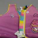 Pottwal Swim Vest for Kids - Swim Jacket for 1-2 Years (24-33LBS) - Buoyancy Aid Made of Neoprene & EPE - with Adjustable Crotch Strap (Large, Pink Purple)