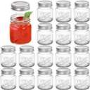Lawei Set of 16 Mini Mason Jars - 2 Oz Mason Jars Shot Glasses Mason Shooter Glass for Drinks Shot Favors Desserts