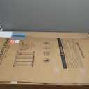 Babelio Upgraded Baby Gate with Cat Door, Auto Close Durable Dog Gate for Stairs, Doorways and House, Easy Walk Thru Safety Gate with Pet Door Includes 4 Wall Cups, 29-48" Wide, 30" Tall, Black