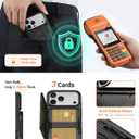 PROfezzion for iPhone 17 Pro Max Case Wallet 3-Card Holder with MagSafe, Triple-Sided Magnets, RFID Blocking, Wireless Charging, Kickstand, Drop Protection Rugged Magnetic Case Protector - Black