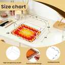 Clear Acrylic Trays for Needlepoint with Insert Drawer 5" x 7", HKKZYT Small Scalloped Acrylic Tray Organizer for Photos, Art, Napkin, Fabric, Messages Display Basket