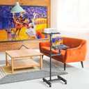Facilife 2 Shelves Projector Stand Tripod, Height Adjustable Max 64", Mobile Laptop Cart on Wheels Projector Tripod Stand, Overbed Table with Wheels, Rolling Laptop Floor Stand for Couch