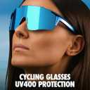 grinderPUNCH Sports Sunglasses Cycling Glasses UV Protection for Driving Running Hiking Fishing (Blue)