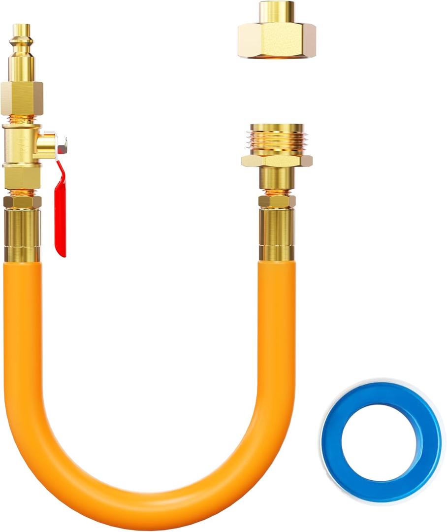 RV Winterizing Kit Fit for Camper Boat Travel Trailer Sprinkler Blowout Adapter Winterize Sprinkler Systems with Shut Off Valve, Air Compressor Quick Connect Plug to 3/4" Hose