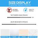 2 Pack Spring Tension Rods 17-38 Inches, 5/8 Inch Diameter Black No Drill Spring Loaded Adjustable Extendable, Small Short Tension Curtain Rod for Windows Kitchen Doorway Closet Cupboard