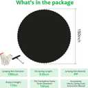 CIDNN Replacement Trampoline Mat， Heavy-Duty, UV-Resistant & Durable Bounce Pad for 14 ft Round Trampolines - Perfect for Safe & Fun Jumping (Fits 72 V-Hooks, 5.5" Springs, Spring Not Included)