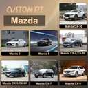 Front Car Seat Covers for Mazda, Compatible with Mazda 6 3 CX-9 CX-5 CX-90 CX-3 CX-30 CX-50 CX-7, Leather Waterproof Seat Protector, Partial Back Coverage, Off-White