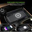 Wireless Car Charger,LANSEMKU Car Wireless Chargers Charging pad Non Slip 15w Fast Charger for Car Wireless Phone Charger for iPhone 16/15/14/13/12 Pro Max,Samsung for Android (Black-100cm Cable)