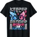 Keeper of The Gender Burnouts Or Bows Gender Reveal Party T-Shirt 2XL