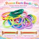 Kirosy Loom Refill Loops, 1000PCS Elastic Weaving Bands in 10 Colors for 7" Potholder Looms, Durable Craft Refill for DIY Weaving Projects