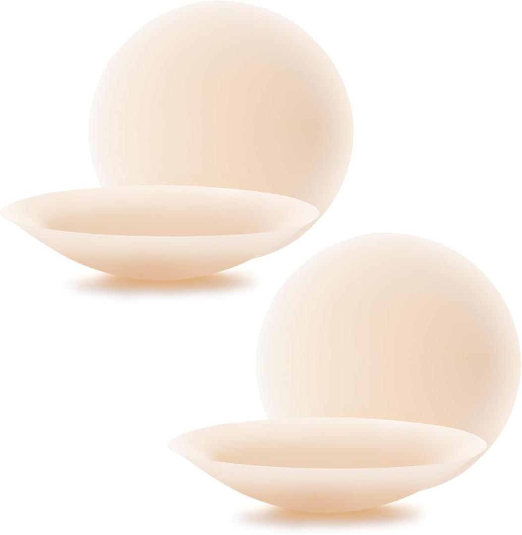 SKYASIA Nipple Covers for Women-Adhesive Silicone Breast Petals Reusable Pasties Sticky bra for All Dresses (M)