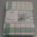 Rectangle Table Cloth - Table Cover - Cotton Mitered Stitched - Checks Table Covers for Kitchen Dining, Wedding, Decorations, & Parties - 60x120 in - Mint Window
