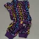 KYEESE Dog Pajamas Velvet Dog Pajamas Small Sized Dogs Soft Dogs Clothes Pet Coat Stretchy Doggie Pjs Pet Costume with Leopard Pattern Comfy Doggie Jammies Onesie, Medium (Medium (11-15lbs))