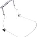 VGEBY Harmonica Neck Holder, 10 Holes, Silver, Metal + Rubber Tube, C Major Key, Comfortable Neck Brace, Hands