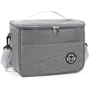 Lunch Bag Insulated Lunch Box Resuable for Adult Men Women Large Leakproof Tote Gray