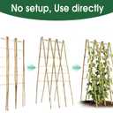 2 Pack 47''x18'' Bamboo Trellis for Climbing Plants Outdoor, Oltara A-Frame Foldable Garden Trellis for Cucumbers, Raised Beds, Tomatoes, Beans, Vegetables & Flowers Support
