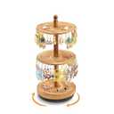 Earring Holder Organizer, Rotating Solid Wood Earring Organizer Stand for Women Girls, 3-Tier Jewelry Holder Tree With 102 Holes for Display, Gifts for Her