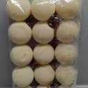 Liliful 15 Pcs Velvet Christmas Balls Bulk Flocked Christmas Tree Ball Ornaments Plastic Xmas Decorative Hanging Ornaments(Creamy White,3.15 Inch)