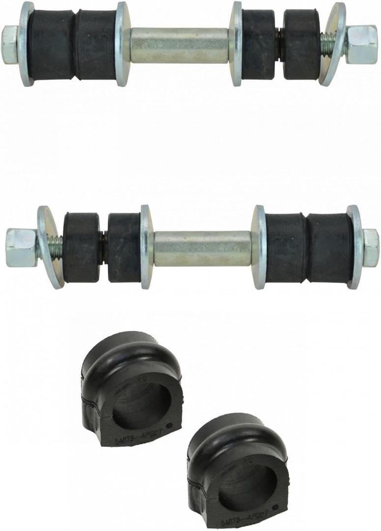 TRQ Front Suspension Kit Sway Bar Bushing Set Sway Bar Stabilizer Link Compatible with 2000-2004 Nissan Xterra