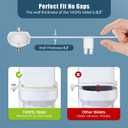 YASFEL Bidet Attachment for Toilet, Toilet Bidet Non-Electric Bidet Toilet Attachment Dual Nozzles for Frontal/Rear Wash, Adjustable Pressure Control (Black/White)