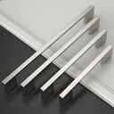Amerdeco 10 Pack Brushed Satin Nickel Cabinet Pulls 7.5 Inch(192MM) Hole Centers Kitchen Cabinet Handles Cabinet Hardware Kitchen Handles for Cabinets Cupboard Handles Drawer Pulls ZH0060