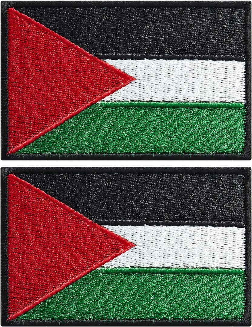 4 x stidsds 2 Pack Palestine Flag Patch Palestine Flags Embroidered Patches Palestinian Flags Military Tactical Patch for Clothes Hat Backpacks Pride Decorations