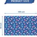 2 Pcs Hawaiian Tropical Palm Leaves Dark Blue Tablecloth Summer Beach Party Decorations 54108 Inches