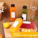 Moretoes 12pcs 16oz Plastic Juice Bottles with Caps, Reusable Juicing Bottles, Clear Empty Containers for Drinks, Smoothies and Other Beverages