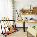 Kuyal Multi-Guitar Display Rack Folding Stand - Band Stage Bass & Acoustic Guitar, Black (7 Holder)