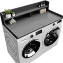 Washer Dryer Countertop, 54" x 27.55" 2-Tier Washer Dryer Topper with Edge, for Laundry Room Organization Gray