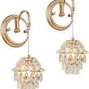 2 Pack Hardwired Wall Sconces, Modern Luxury Crystal Wall Light Fixture, French Gold Electroplated Wall Mounted Lamp, Classic G9 Bulb Walls Lighting for Bedroom, Living Room, HallwayBulb Included