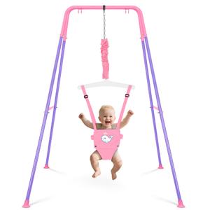 Baby Jumper with Stand, Infant Jumper with Adjustment Strap
