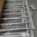 BABELIO 29-48" Extra Wide Baby Gate with Cat Door,Auto Close Metal Pet Door for Stairs, Doorways, House, Pressure/Hardware Mounted, Easy Walk Thru, White