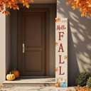 Fall Outdoor Decor Fall Porch Decor Wooden Decorations for Home Autumn Pumpkins Outside Thanksgiving Welcome Sign for Front Door 46.8 Inch