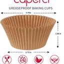Caperci Jumbo Cupcake Liners Natural Muffin Baking Cups 300-Count, No Smell, Food Grade, Upgraded Grease-Proof Paper (Natural)