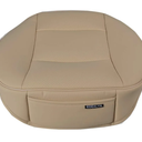 Luxury PU Leather Car Seat Cover Protector Front Car Seat Cover Seat Bottom Cover Single Seat Cover-Compatible with 90% Vehicles (Width 20.8× Deep21 × Thick 0.2 inch) (Beige)