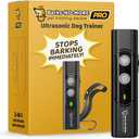 Pro Dog Bark Deterrent and Training Device - Stop Barking Without Hurting Your Pet - Rechargeable Ultrasonic Dog Bark Trainer - Just Point and Press, Black