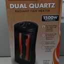 EZ-HEAT 1,500-Watt Radiant Quartz Tower Space Heater with Dual Heating Settings, Adjustable Thermostat, Overheat Protection, Safety Tip Over Switch, MG-QGW15-607