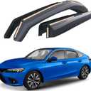 Goodyear Shatterproof Window Deflectors for Honda Civic 2022-2026 Hatchback, Rain Guards, Window Visors for Cars, Vent Deflector, Car Accessories, 4 pcs - GY007899