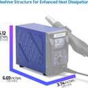 WEP 2009D-II Hot Air Soldering Station, Hot Air Rework Station with Detachable Soldering Heat Gun, 4 Preset Channels, Digital LED Display, Adjustable Temperature 212-896F, PID Temp Stabilization