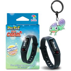 Brook Pocket Auto Catch Plus with Keychain - Upgraded Version of Auto Catch, Auto Spin, Catching Pocket Monsters, Collecting Items, Wristband Bracelet Auto Catcher Accessory [Exclusive Version]