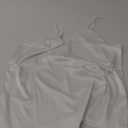 Miqieer Basic Women's Silk Tank Top Ladies V-Neck Camisole Silky Loose Sleeveless Blouse Satin Tank Shirt (Large, White)