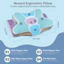 Cervical Neck Pillow for Pain Relief, Memory Foam Contour Orthopedic Pillow, Ergonomic Cooling Neck Support Pillow for Side Back Stomach Sleepers, Bed Pillow for Sleeping Comfort