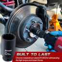 Feekoon Axle Nut Impact Socket, 30mm, 12 Point, 1/2 Inch Drive, CR MO, Spindle Nut Socket for Removing Axle Shaft Nuts, Universal Fit Nuts Remover, Deep Well Hub Release Tool for Impact Wrench