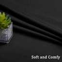 Lecloud Bessie Black Kitchen Curtains 24 Inch Length 2 Pieces, Faux Linen Textured Window Short Curtains, Rustic Tiers Curtain for Living Room Bedroom Cafe Bathroom, Each 30 W x 24 L
