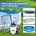 CIPU 12-inch Sand Filter Pump System Handy 4-Way Valve for Above Ground Swimming Pools with Prefilter Pool Pump 115V 6-Foot Cord to Easy Installation SFPS12501