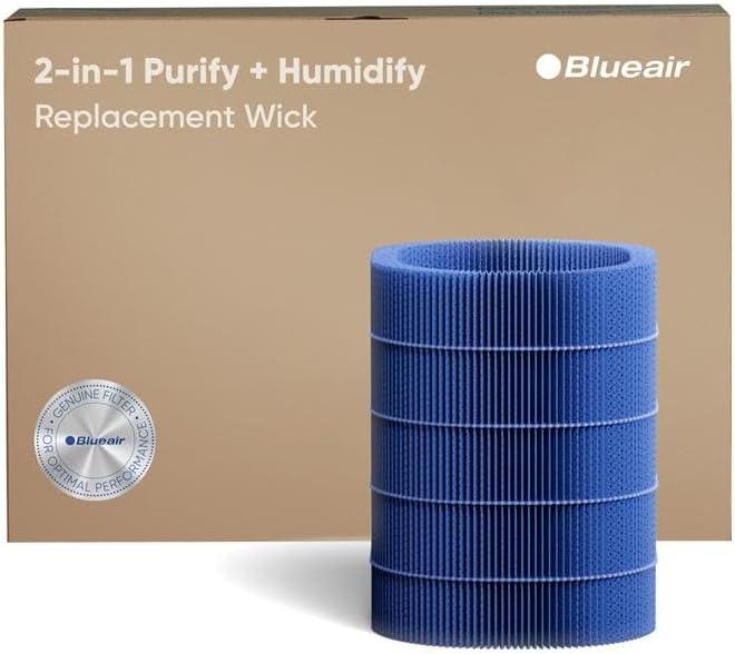 BLUEAIR Genuine Wick Filter, Replacement for DH3i 2-in-1 Purify + Humidify Air Purifier, Certified to Deliver Pure Water Humidification & Capture Water Minerals, Perfect Fit for Model DH3i