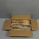 6pcs Bamboo Hair Brush with Steel Bristles for Women Wooden Paddle Hairbrush for Anti-Static Detangling & Scalp Massage Wooden Handle Brush for All Hair Types