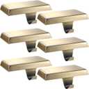 Sunshane 6 Pieces Christmas Stocking Holders Mantel Stocking Hanger Hooks Fireplace Mantle Metal Hang Bases for Xmas Party Decorations (Bronze)